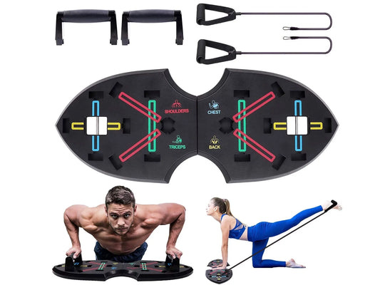 10 in 1 Push up Rack Board System Fitness Workout Train Gym Exercise