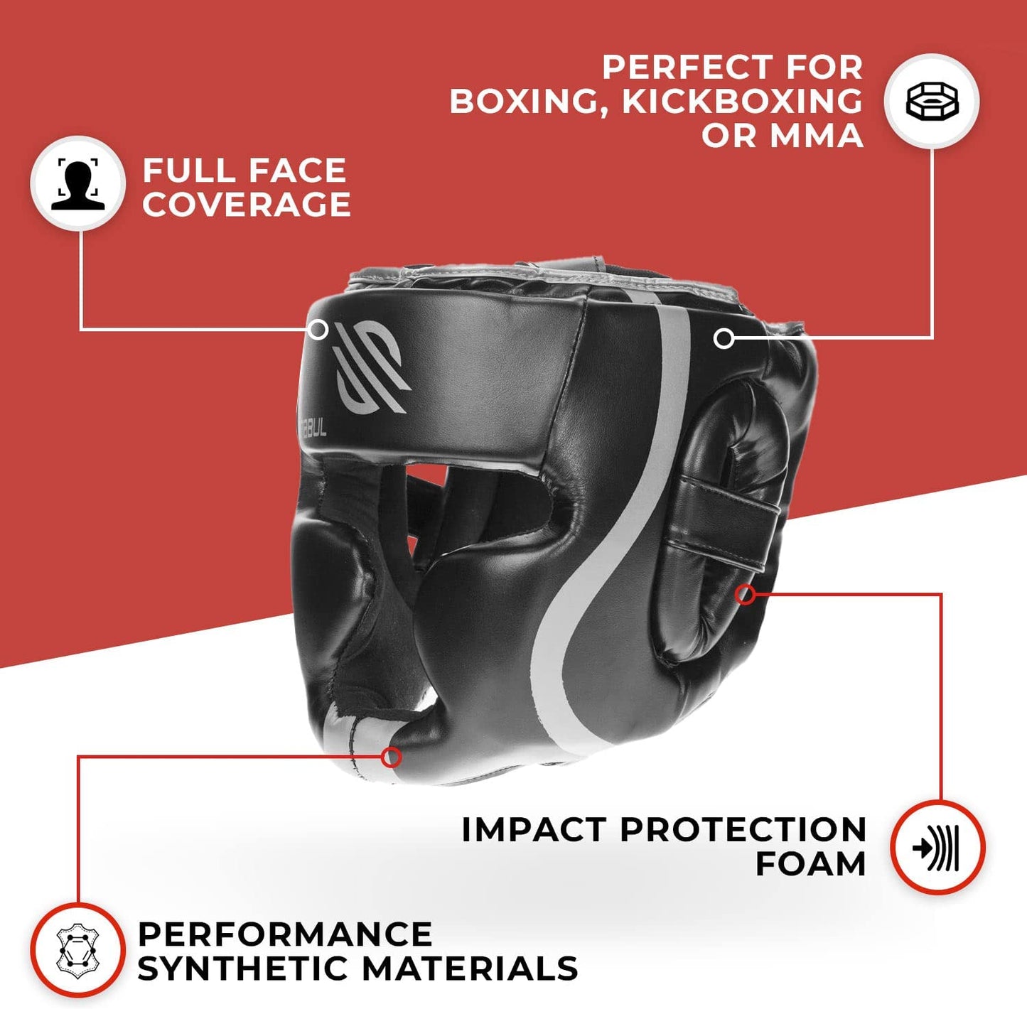 Essential Boxing Headgear for Men & Women | Muay Thai and MMA Headgear | Sparring Headgear | Boxing Head Gear with Full Face Coverage