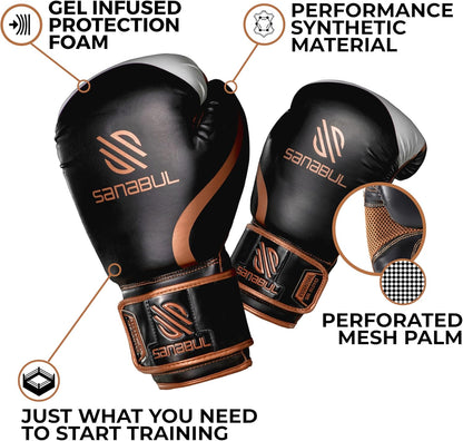 Essential Gel Boxing Gloves | Kickboxing Gloves for Men & Women | Boxing Training & Sparring Gloves Muay Thai and Heavy Bag Training