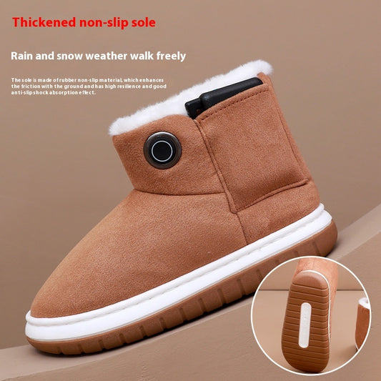 Rechargeable Electric Heated Cotton Shoes – Cozy Winter Boots for Home & Office