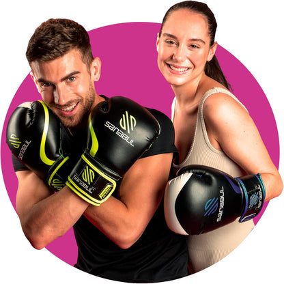 Essential Gel Boxing Gloves | Kickboxing Gloves for Men & Women | Boxing Training & Sparring Gloves Muay Thai and Heavy Bag Training