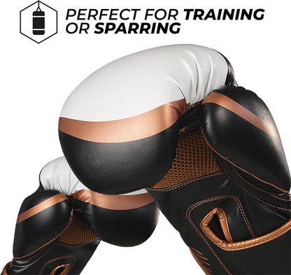 Essential Gel Boxing Gloves | Kickboxing Gloves for Men & Women | Boxing Training & Sparring Gloves Muay Thai and Heavy Bag Training