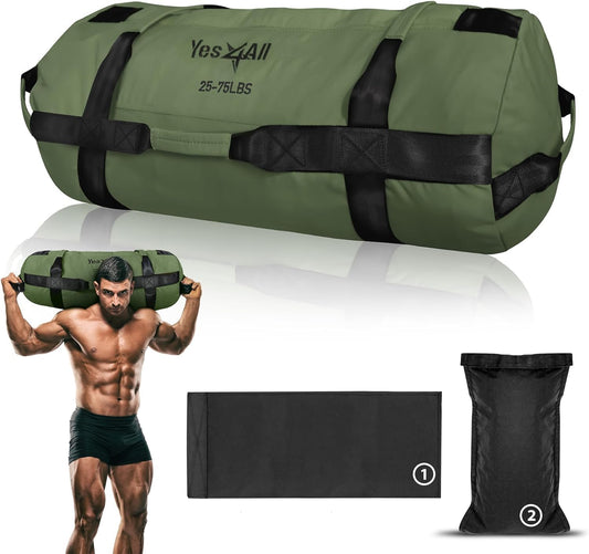 Workout Sand Bags for Weight - Heavy Duty Sandbag for Fitness, Conditioning up to 200LBS, Lifting Sand Bag - Multiple Colors & Sizes