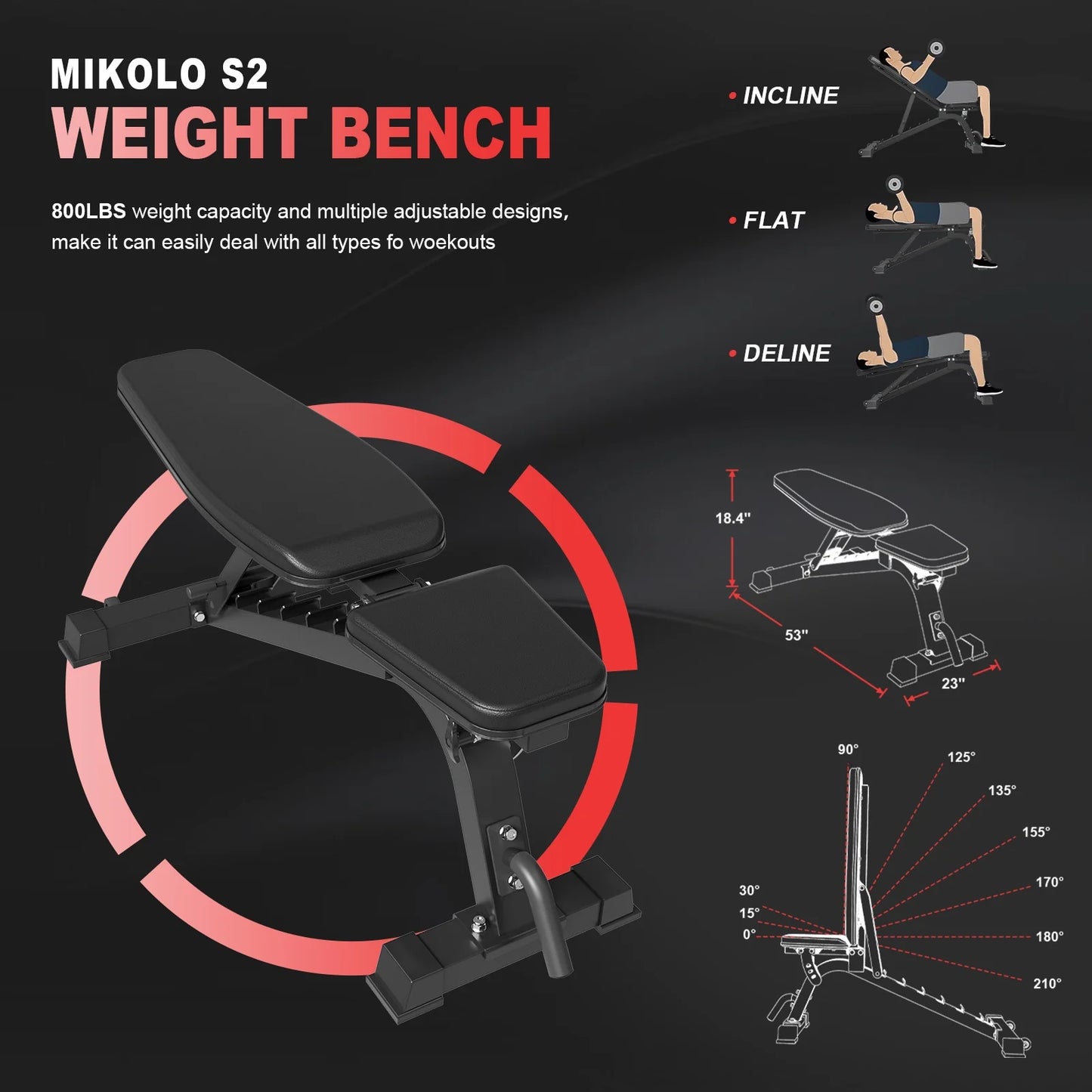 Smith Machine, All-In-One Power Rack Cage with Vertical Leg Press and Smith Bar, with 800 Lbs Capacity Weight Bench and 1500 Lbs Capacity Barbell Combo