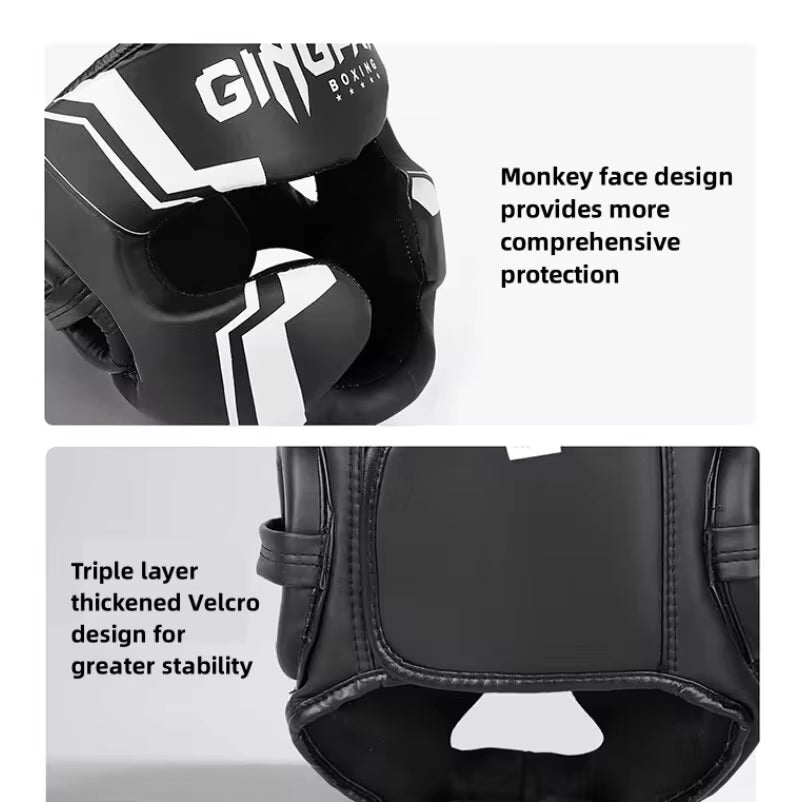 Kick Boxing Helmet Karate Muay Thai Guantes De Boxeo Free Fight Headgear MMA Head Guard Sanda Training Adults Kids Equipment